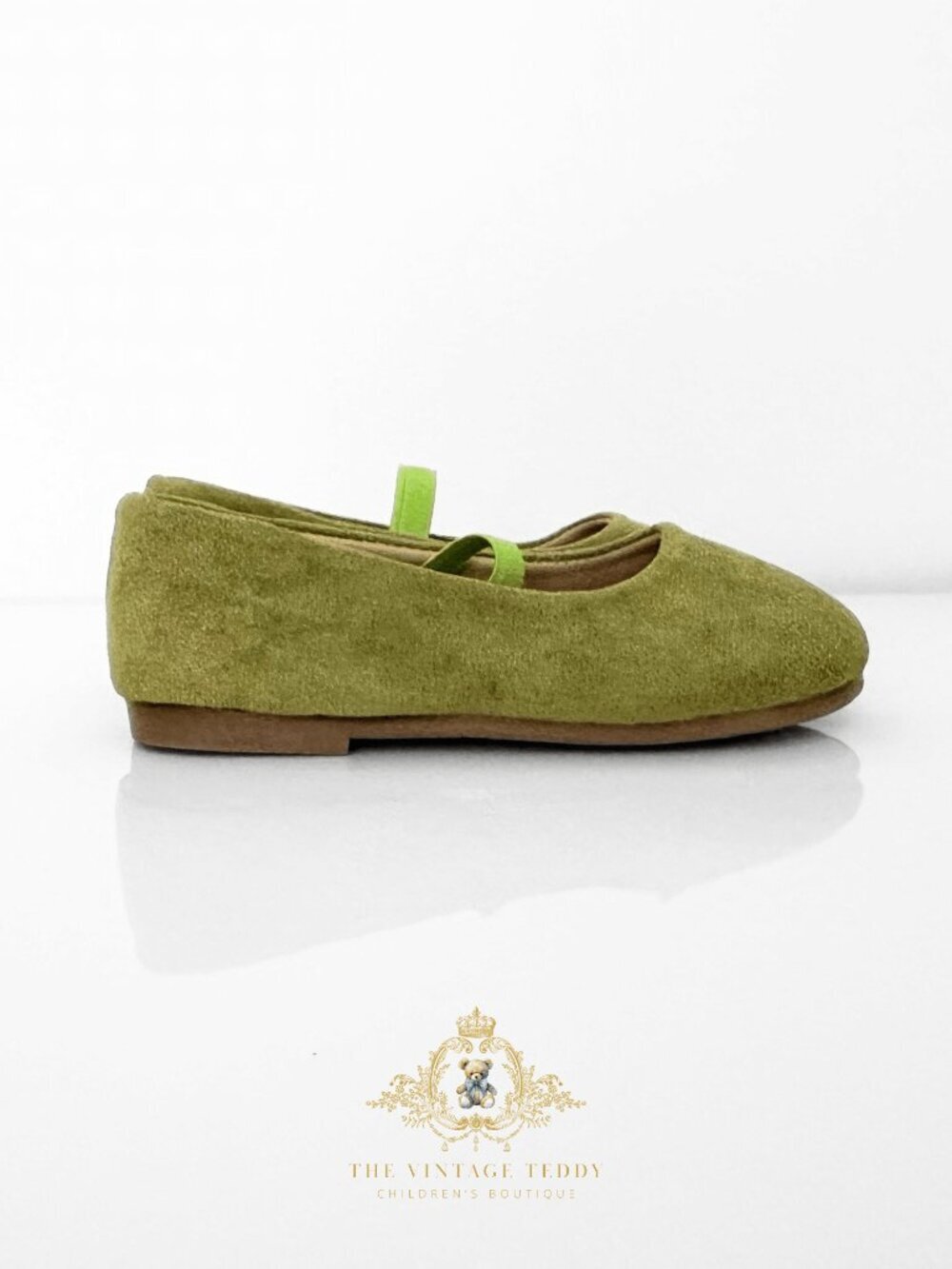 NWT Adorable Girls Ballerina Flats Children's Shoes Baby Toddler & Kids Green 9 - Picture 2 of 3
